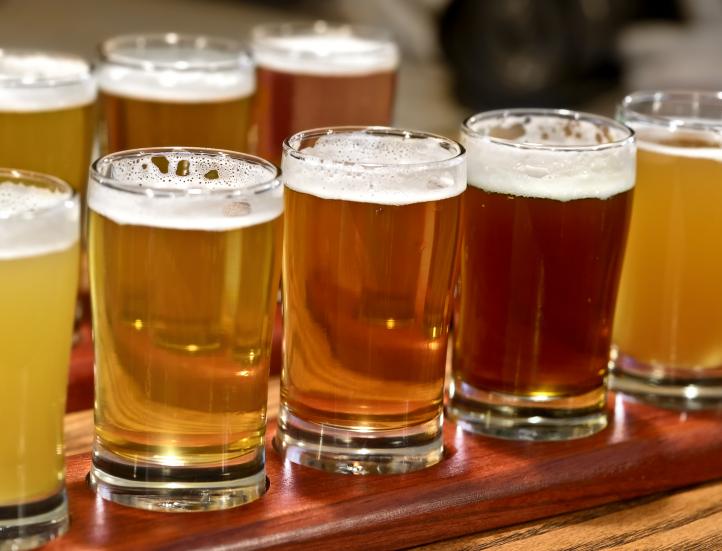Table of Beer in Mugs